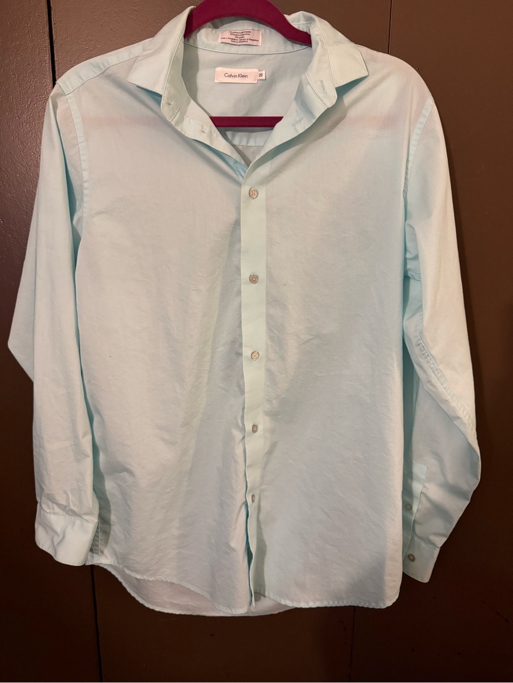 Calvin Klein Light Aqua Button-Down Shirt